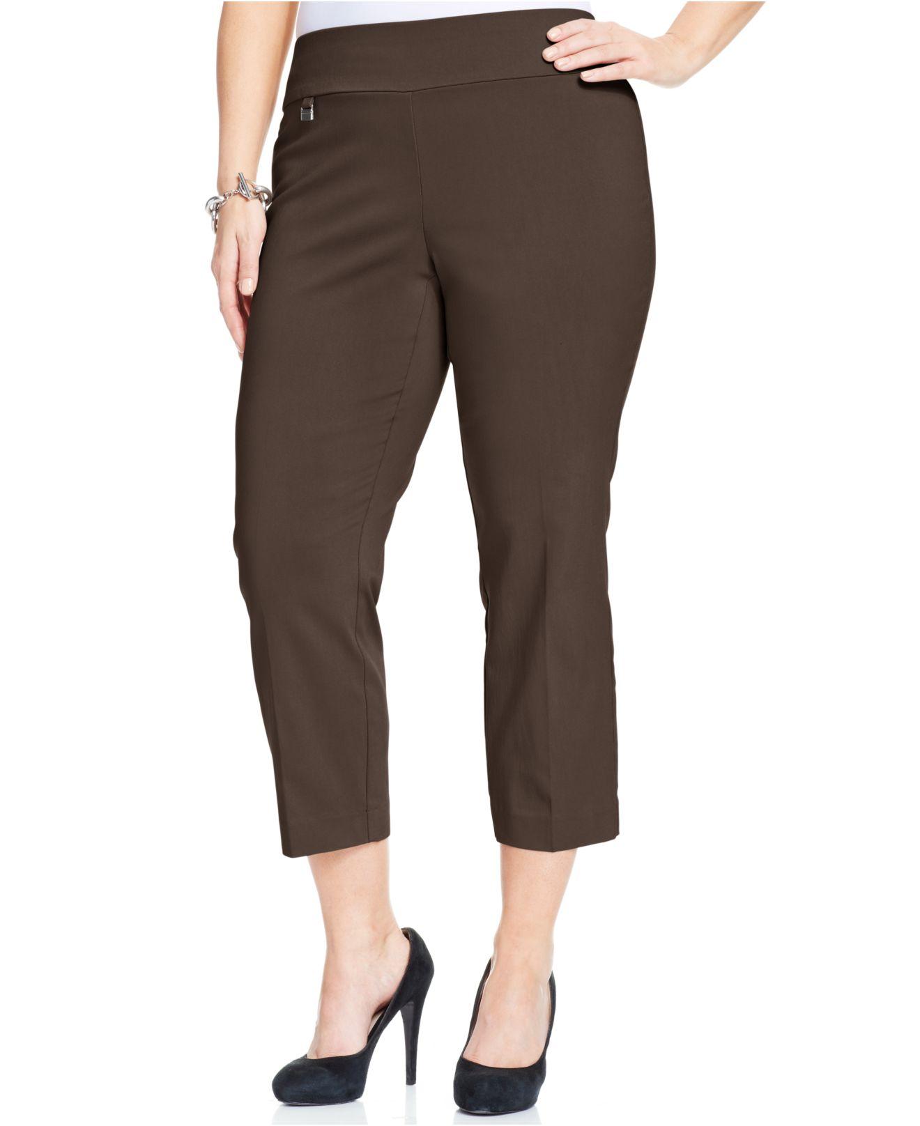 macys plus size capri pants